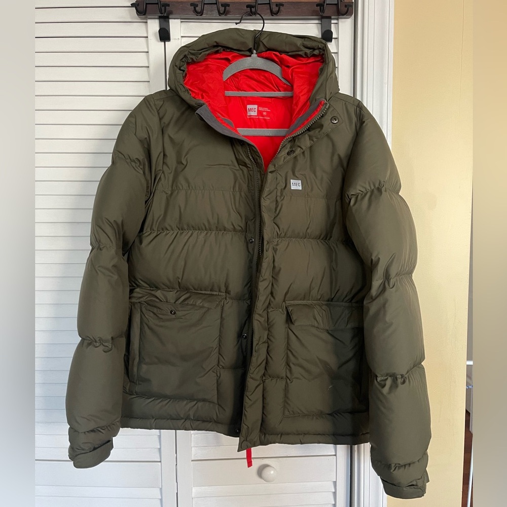 MEC Olive Green Down Insulated Jacket Youth 16